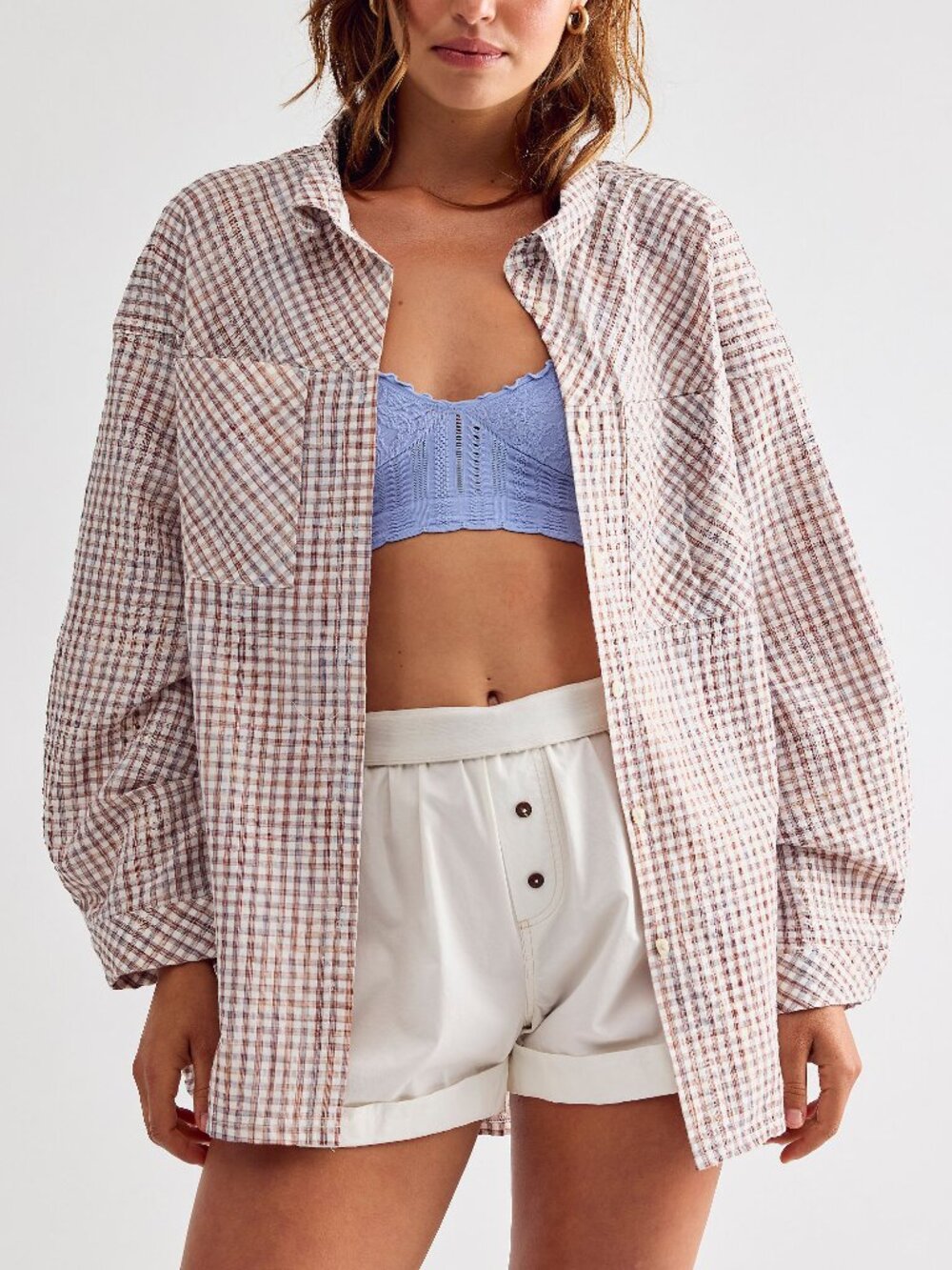 🆕 FREE PEOPLE Cross My Heart Shirt / Ivory Combo